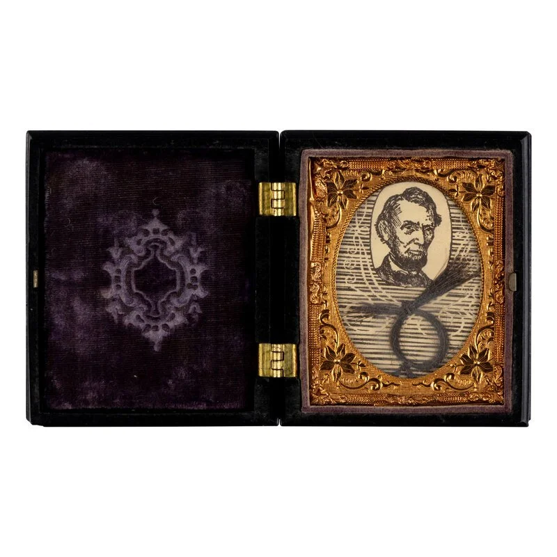 A substantial lock of hair purportedly removed from Lincoln's head during his autopsy, 15 April 1865.