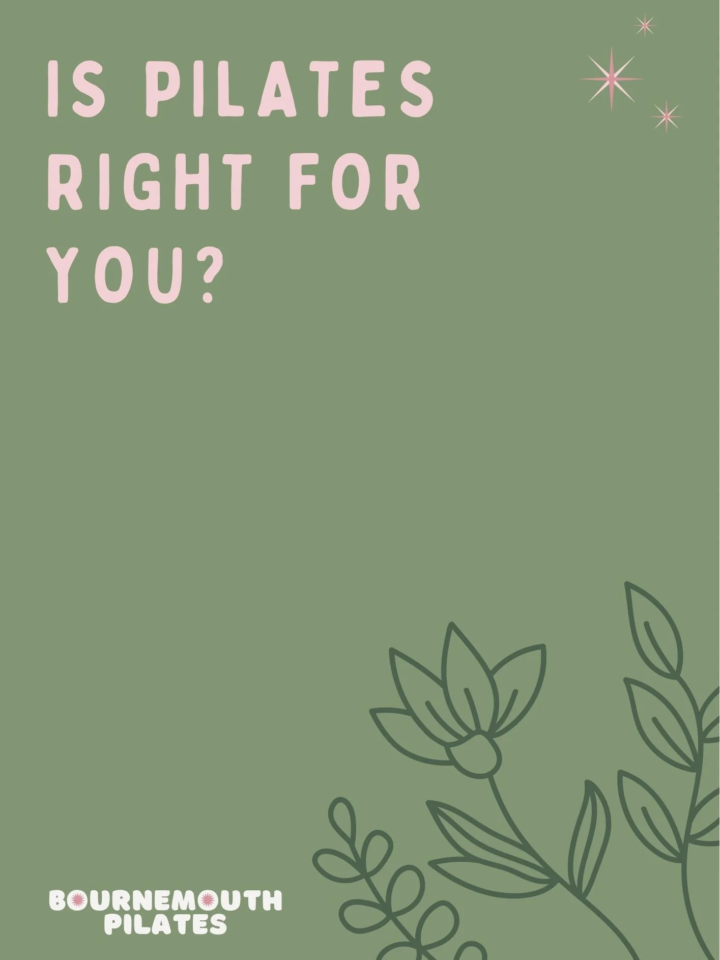 Is Pilates right for you?

If you want to feel stronger, move better, and have one calm hour that&rsquo;s truly yours, then yes &mdash; you&rsquo;ll love it here.

Pilates is for you if:
&bull; You&rsquo;re tired of rushing from one thing to the next