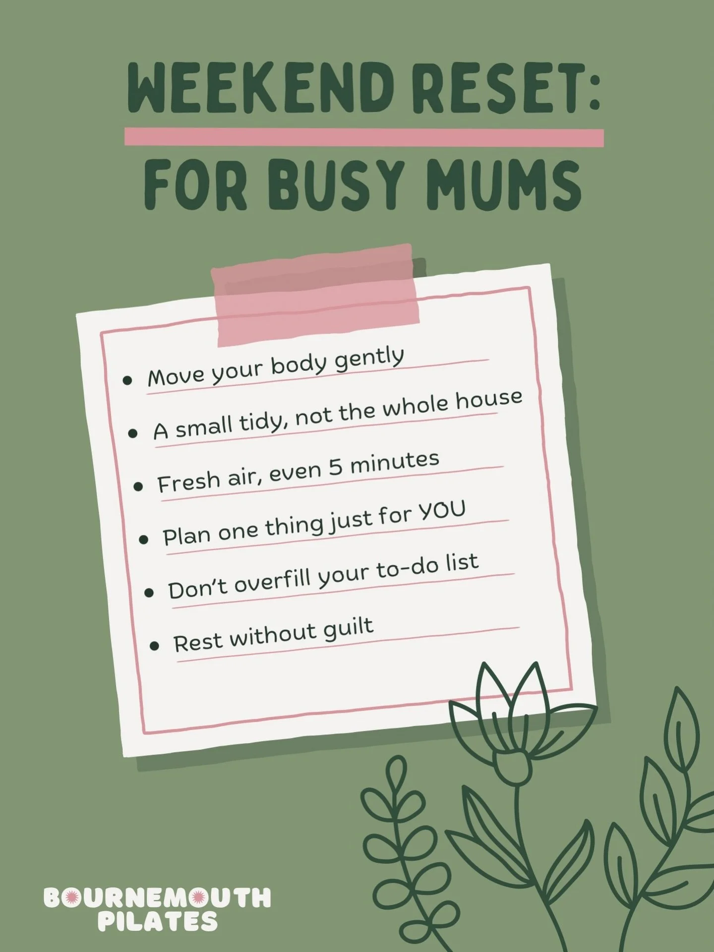 🌿☕️ You don&rsquo;t need a perfect morning routine to feel better.

Just a few grounding moments that bring you back to yourself.

Which ones are you doing this weekend?

#weekendreset #relax #timetorelax #pilates #bournemouthpilates #dorsetmums #bo