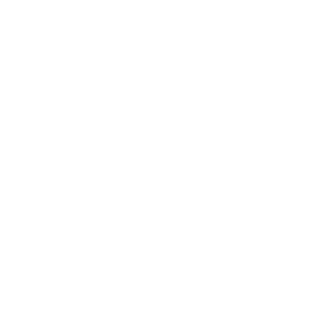 Polycon logo with stylized 'p' and lowercase 'olycon' text on a black background.
