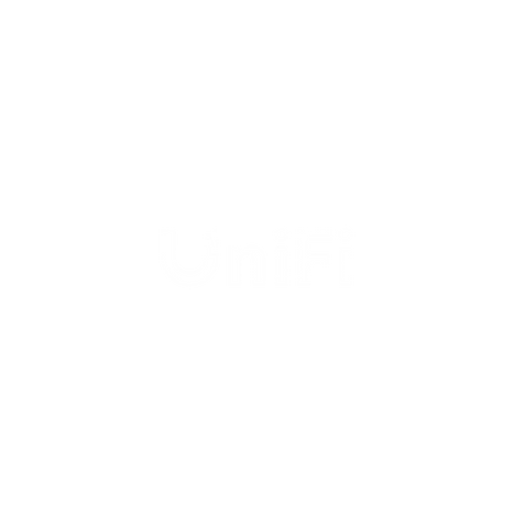 Unifi logo with black background and white text