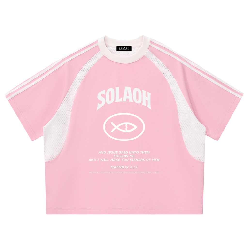 SOLAOH Atelier Retro Mesh Panel T-Shirt