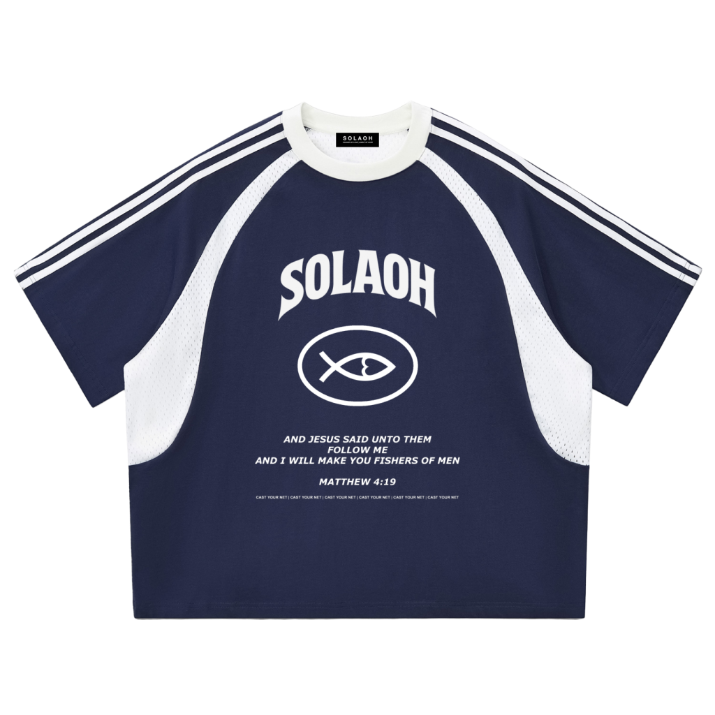 SOLAOH Atelier Retro Mesh Panel T-Shirt
