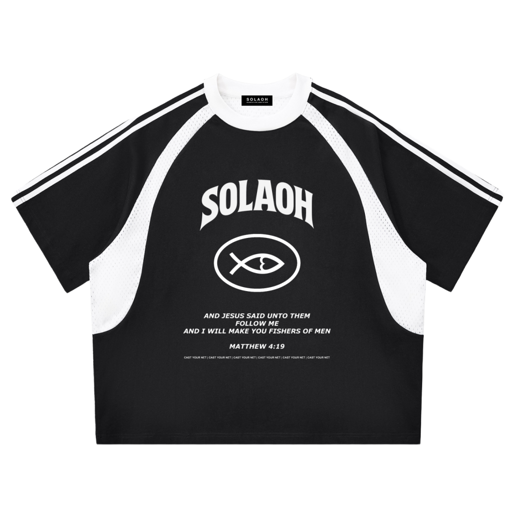 SOLAOH Atelier Retro Mesh Panel T-Shirt