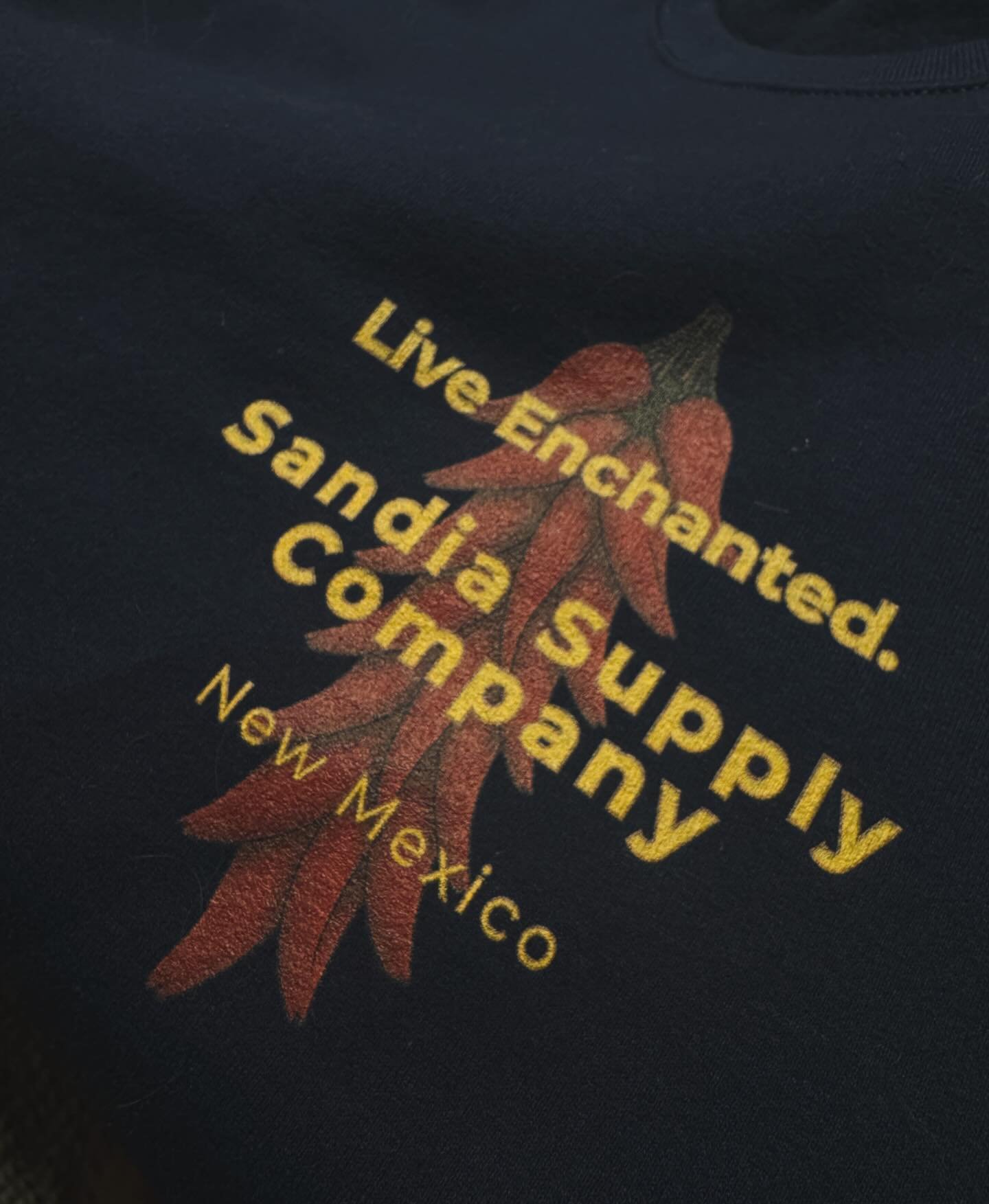 The Motto crewneck. 🌶️ 
For your life in the Land of Enchantment.