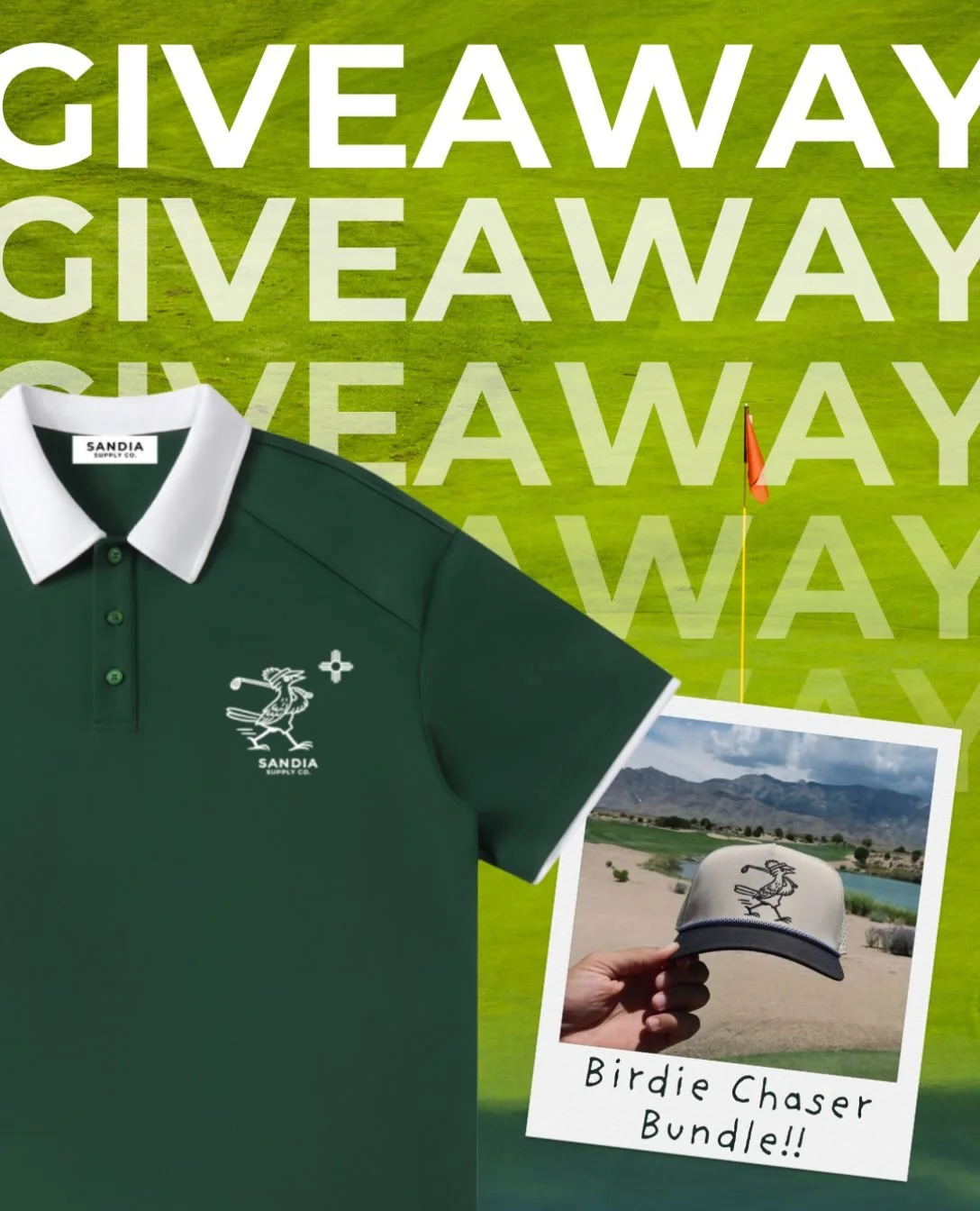 ⛳️ Win our Birdie Chaser Bundle, including the polo and matching hat!

To enter:

1. Follow us!!! 
2. Tag a friend in the comments (each tag = one entry)
3. Repost to your story for a bonus entry.

Winner announced 8/28! Good luck! 🤠