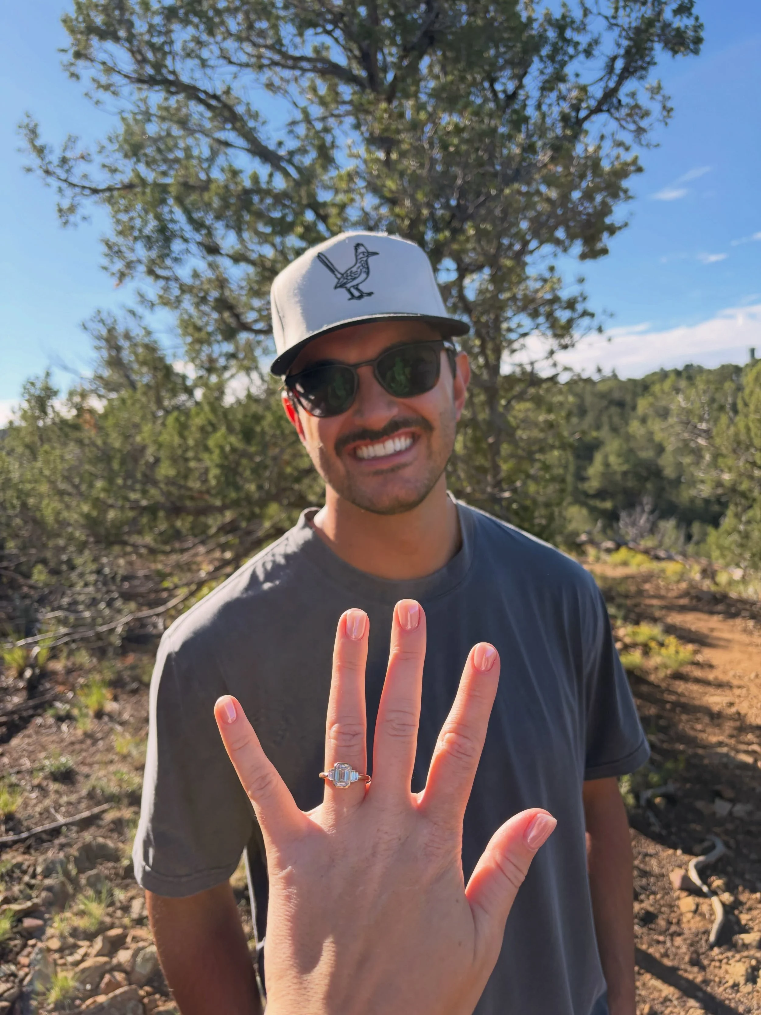 The perfect hat to pop the question!!! Shop the link in bio &amp; use code LABORDAY for 20% off until Monday night! 😆