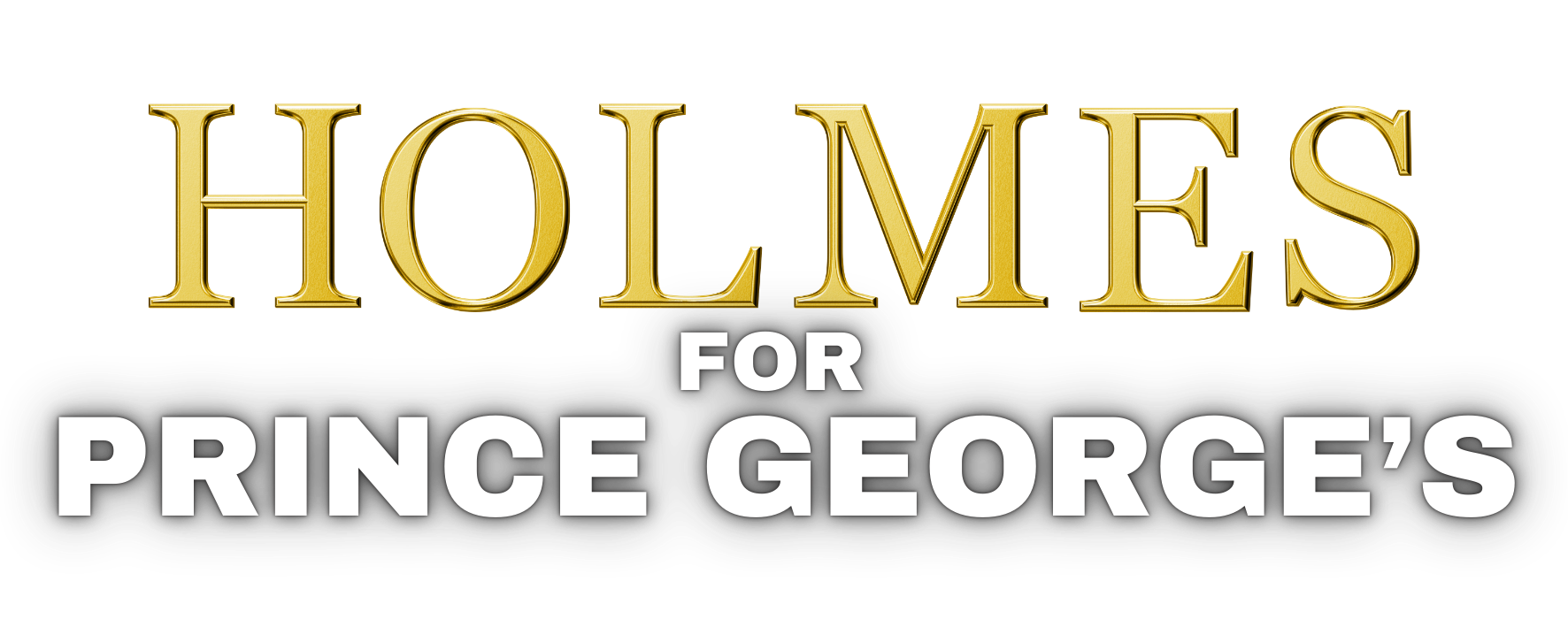 Gold and black text that reads 'HOMIES for PRINCE GEORGE'S'.