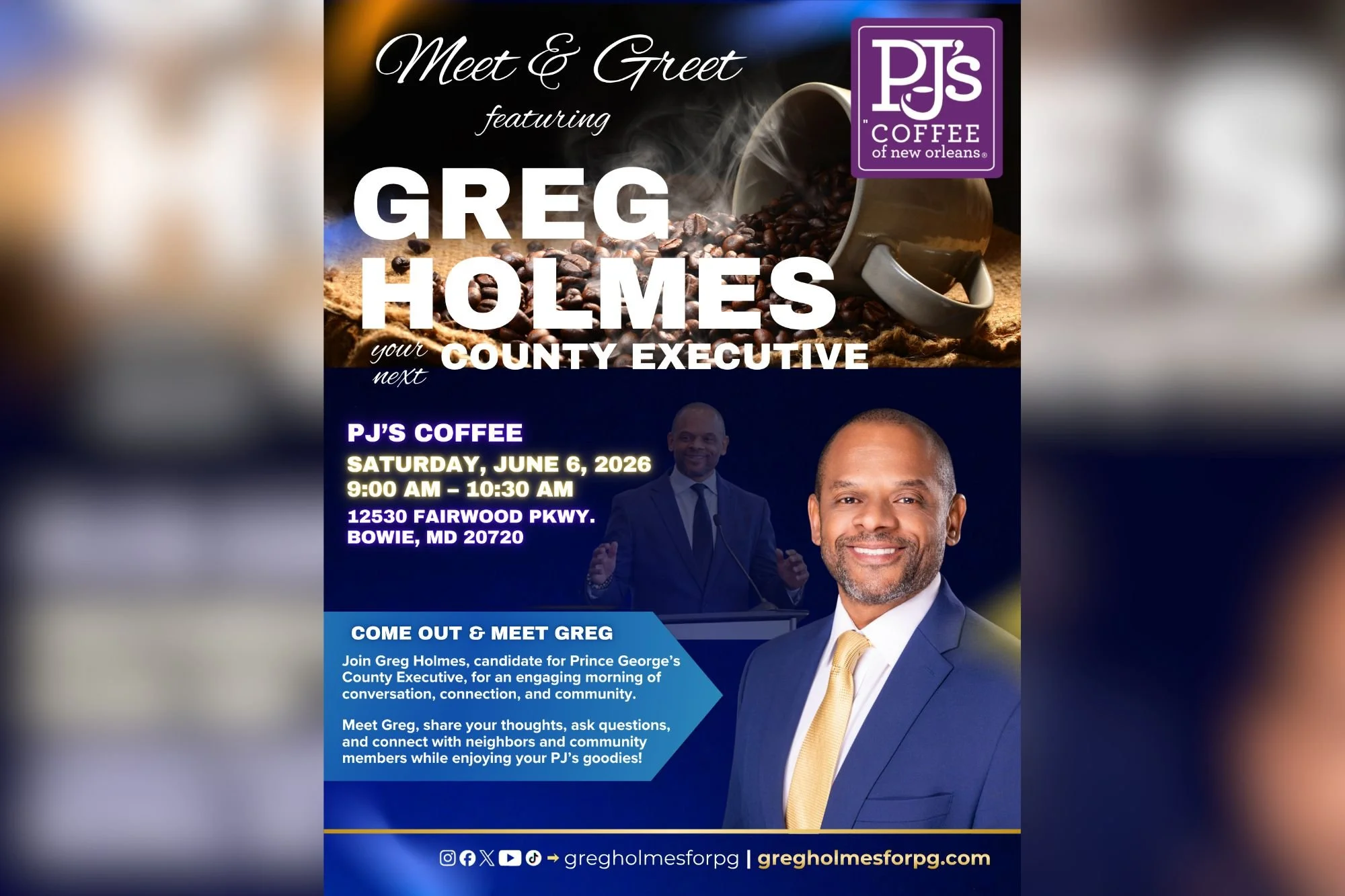 Meet &amp; Greet Coffee w/Greg Holmes
