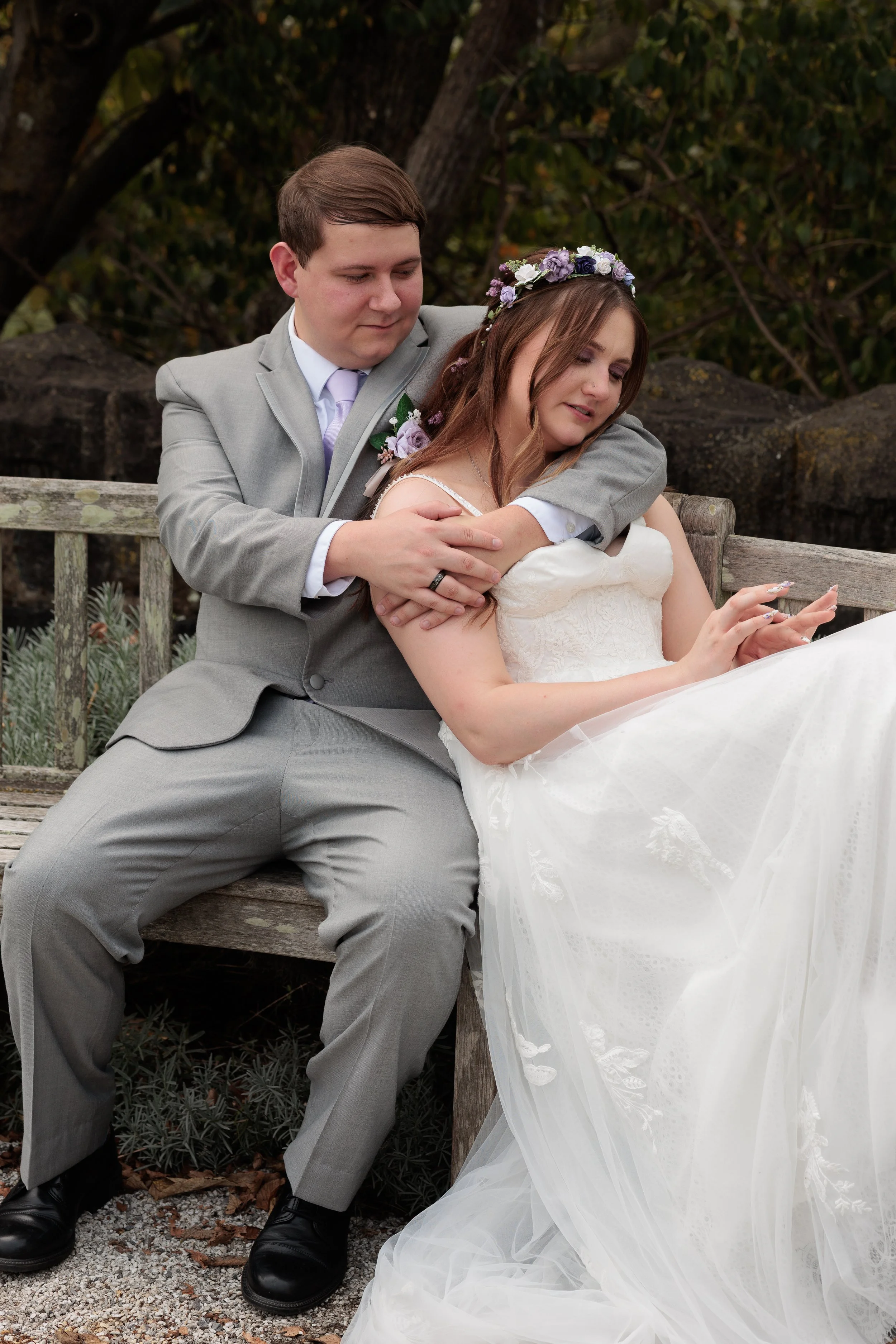 Wooded wedding editorial photography at Phipps in Pittsburgh PA 