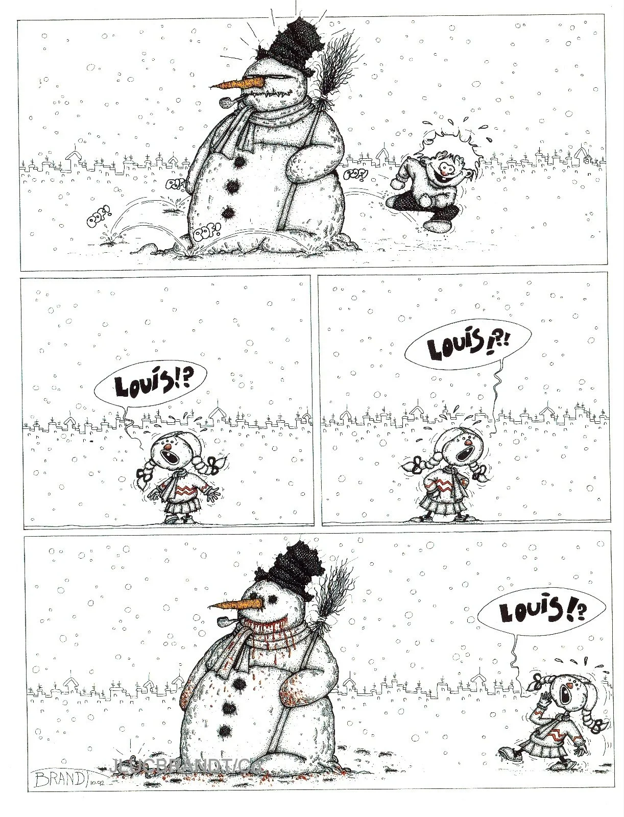 STRIP projet "Une vie en gribouillis" - 1992