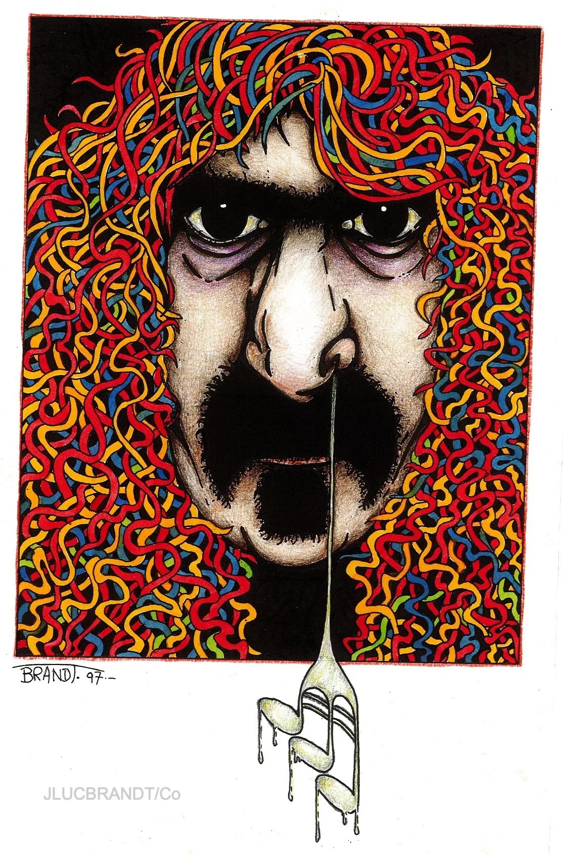 FRANK ZAPPA - Dessin 1997