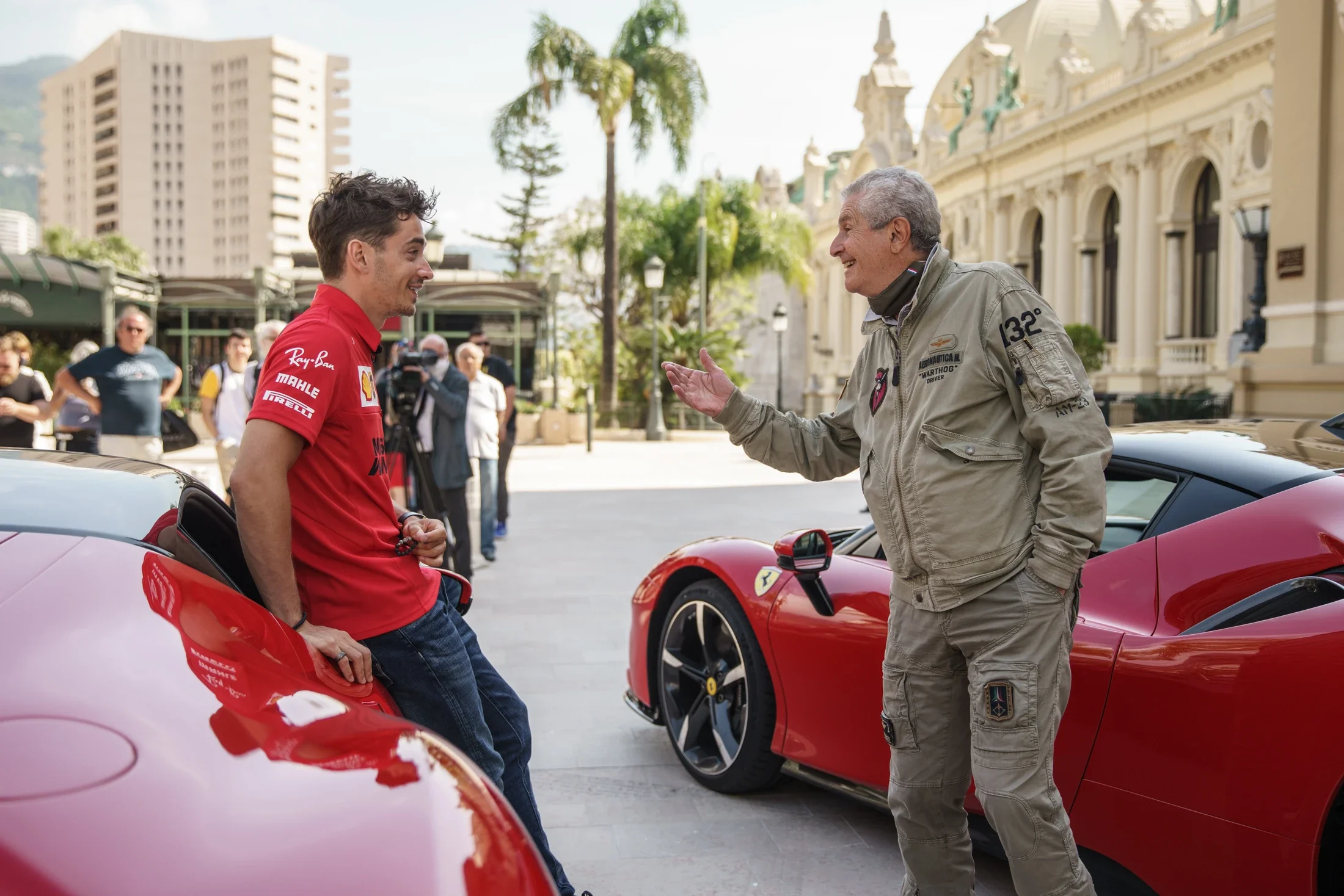 photographe évènementiel bourg en bresse – Reportage Ferrari avec Charles Leclerc et Claude Lelouch à Monaco