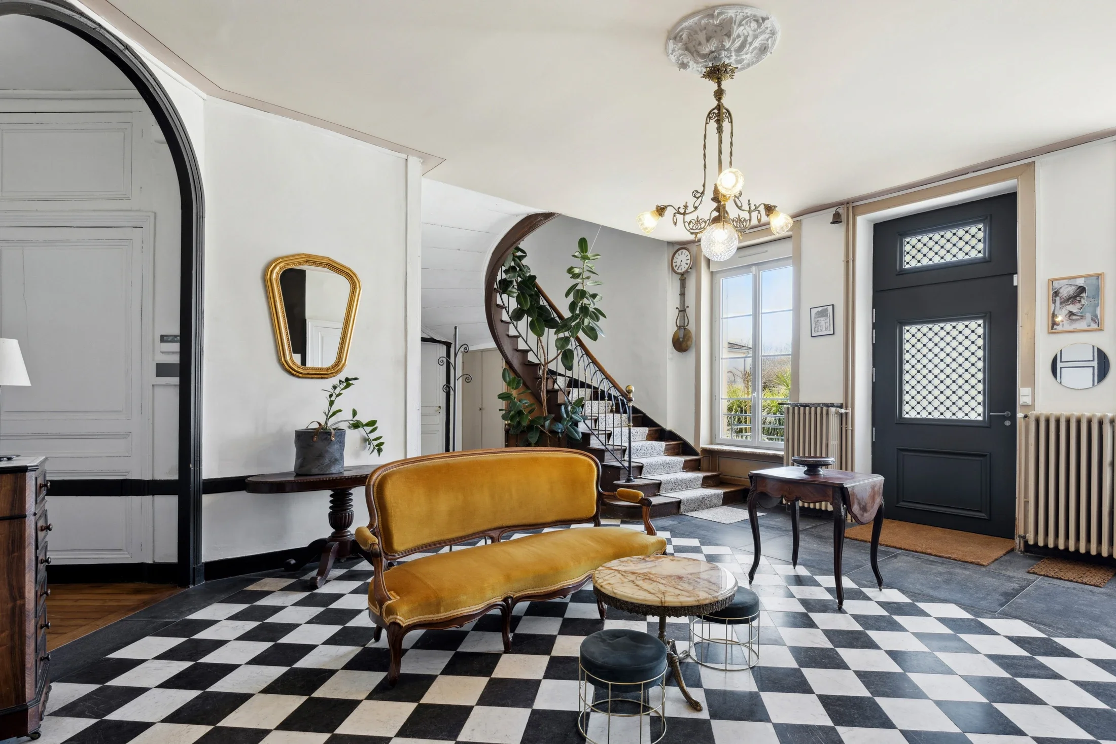 photographe bourg en bresse, Ain, Rhone Alpes, France - portfolio, hall d'entrée du Manoir Séquoia à Buellas