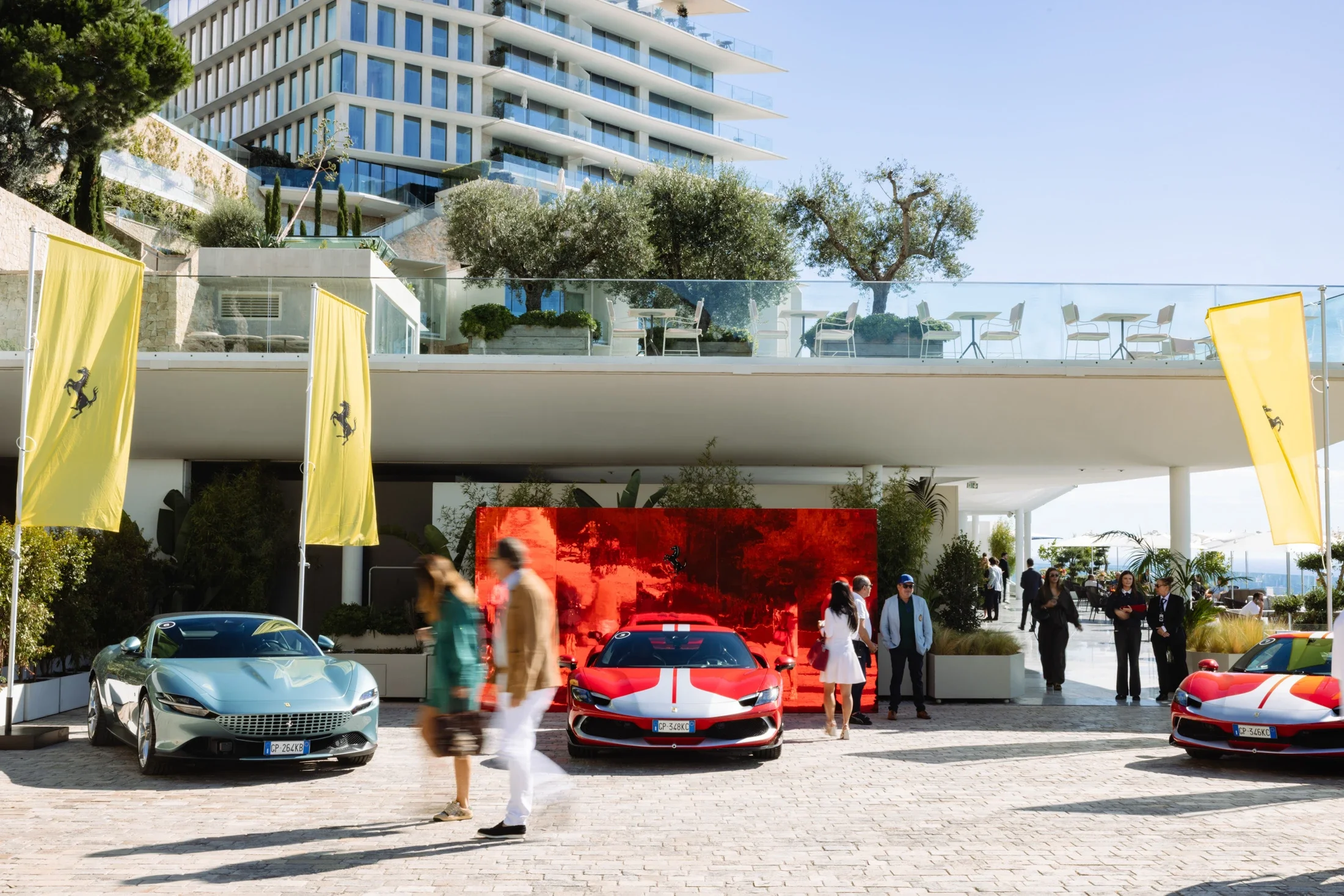 photographe évènementiel bourg en bresse – Reportage évènement Ferrari à Monaco, parking des test drive clients