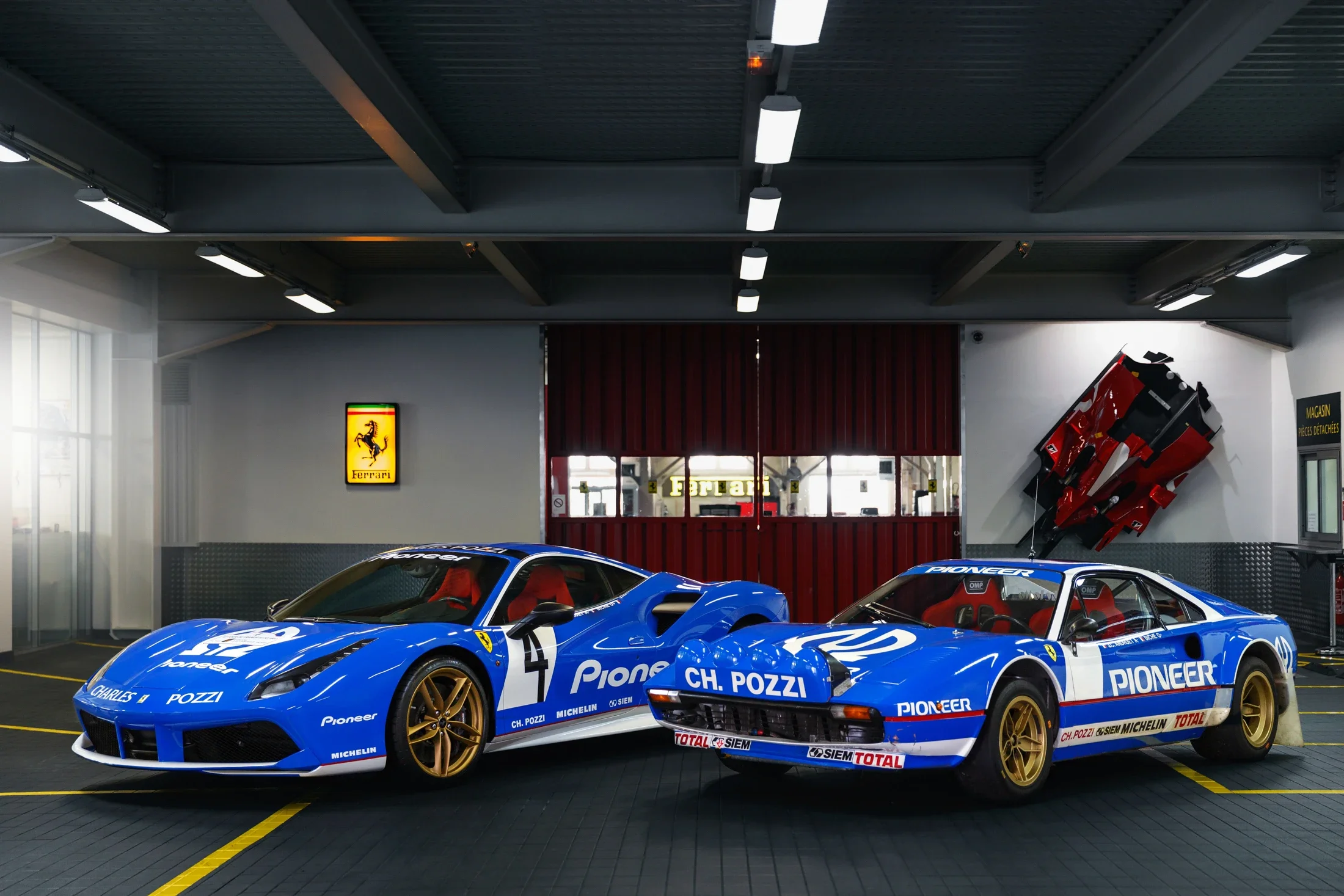 photographe automobile bourg en bresse – Ferrari 488 GTB Taylor made et Ferrari 308 Groupe 4 Tour Auto garage concession Ferrari Charles Pozzi