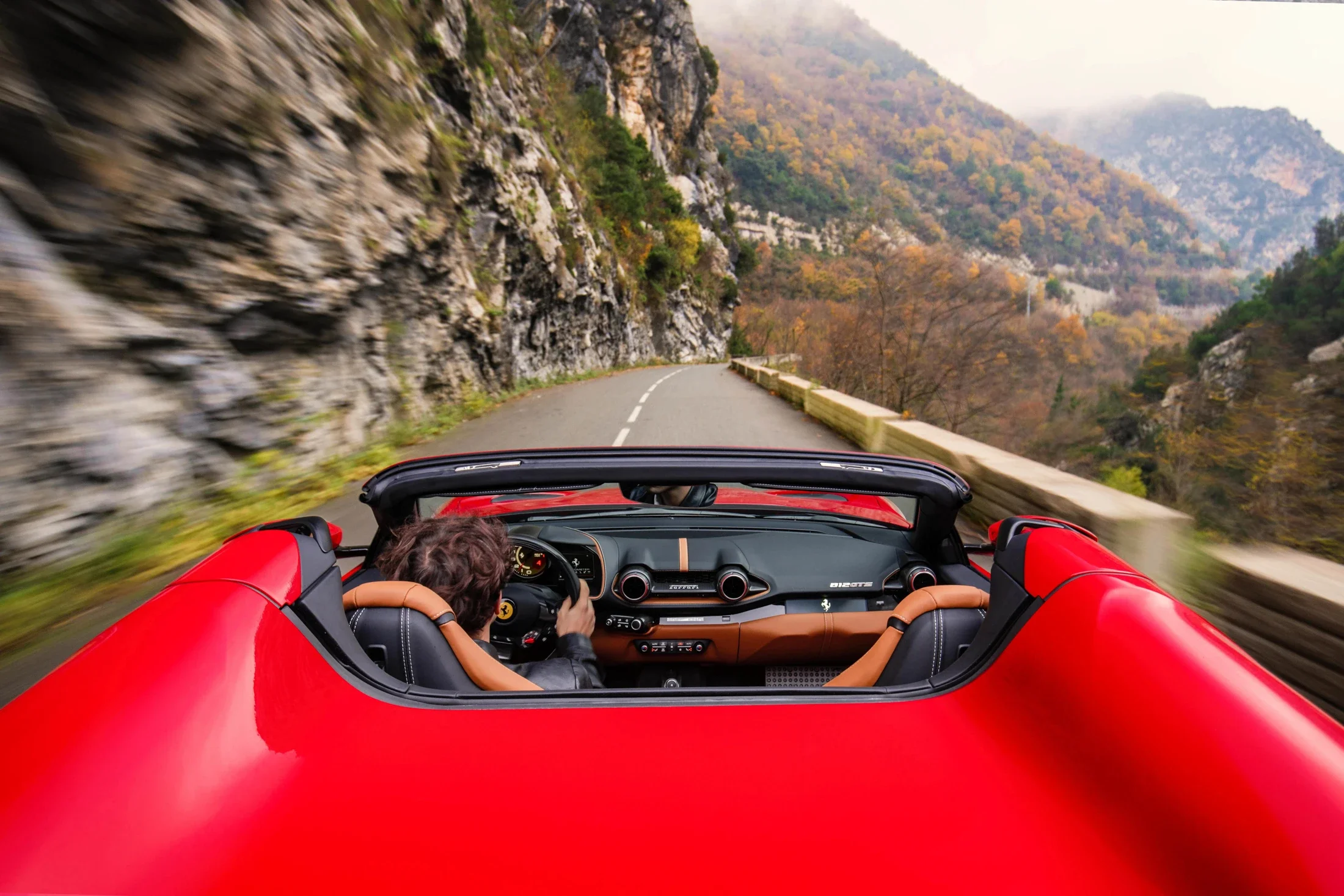 photographe automobile bourg en bresse – Dynamique embarqué Ferrari 812 GTS réseaux sociaux Ferrari West Europe Monaco Sospel