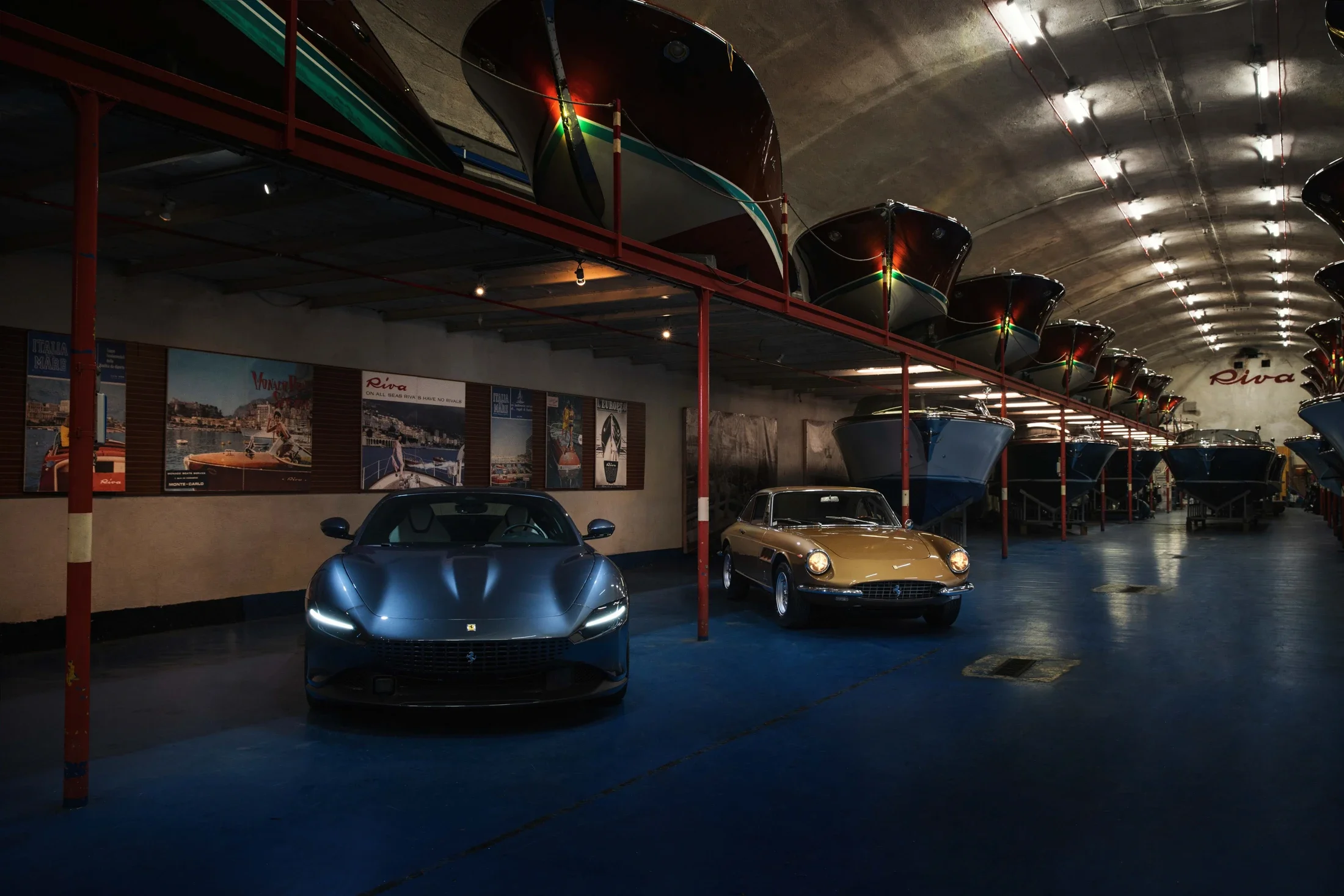 photographe automobile bourg en bresse – image communication Ferrari Roma Monaco bateau Riva