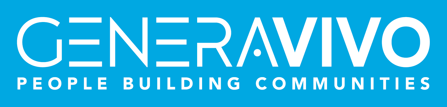 Logo di GENERAVO con il testo 'People Building Communities' in fondo