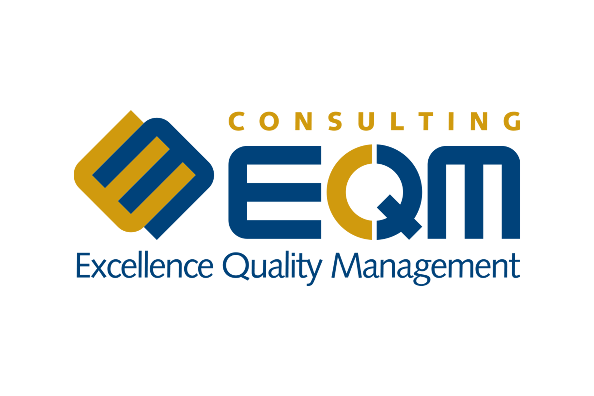 Logo di EFQ Consulting, con un simbolo geometrico in blu e oro e il testo 'EFQ Consulting' in blu e oro, accompagnato dalla frase 'Excellence Quality Management'.