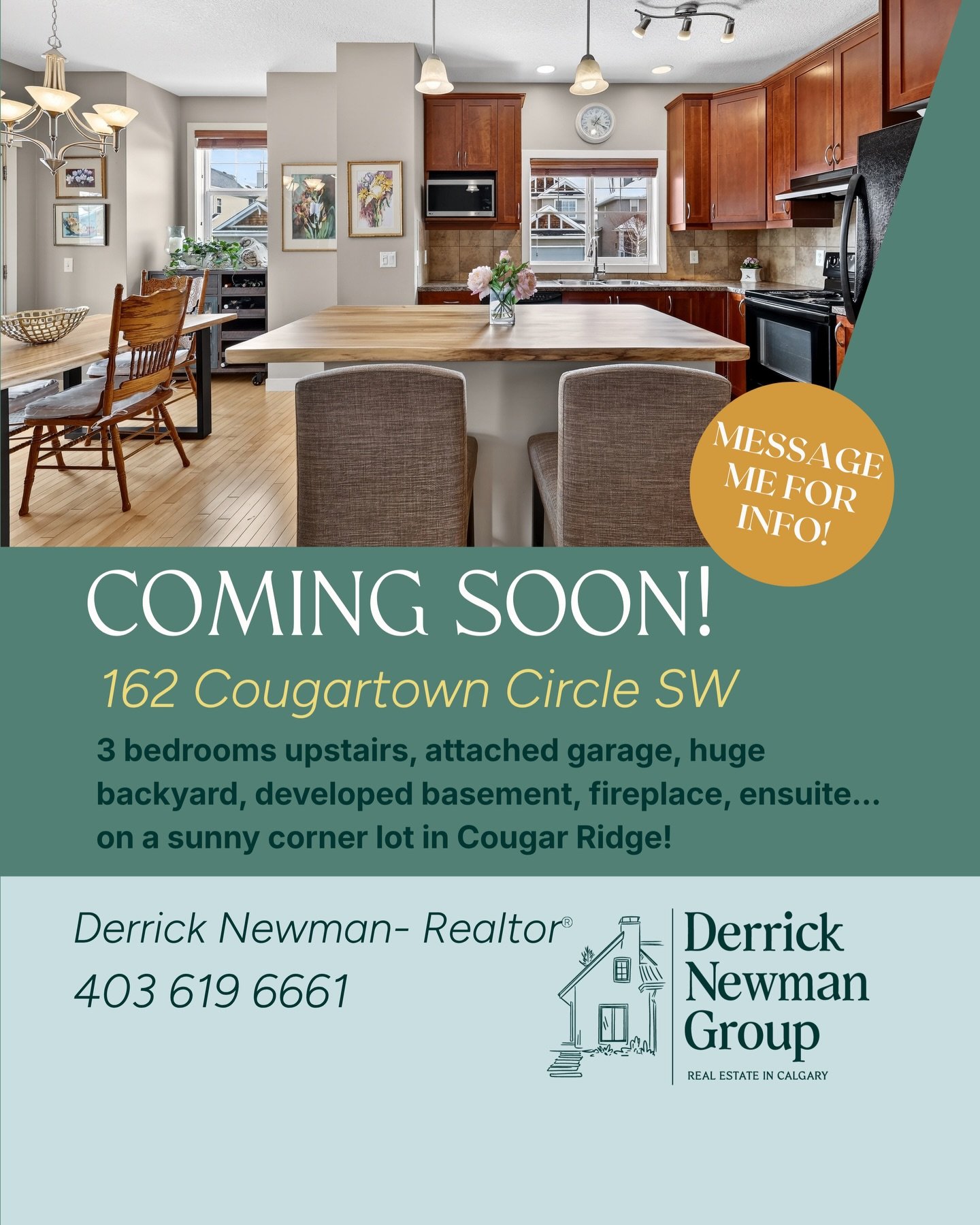 We are getting ready to list this sunny semi-detached home in Cougar Ridge! ☀️

The owner has taken incredible care of this home - it&rsquo;s ready for you to make your own! 

With 3 upstairs bedrooms (including 2 ensuites), an attached garage, big s