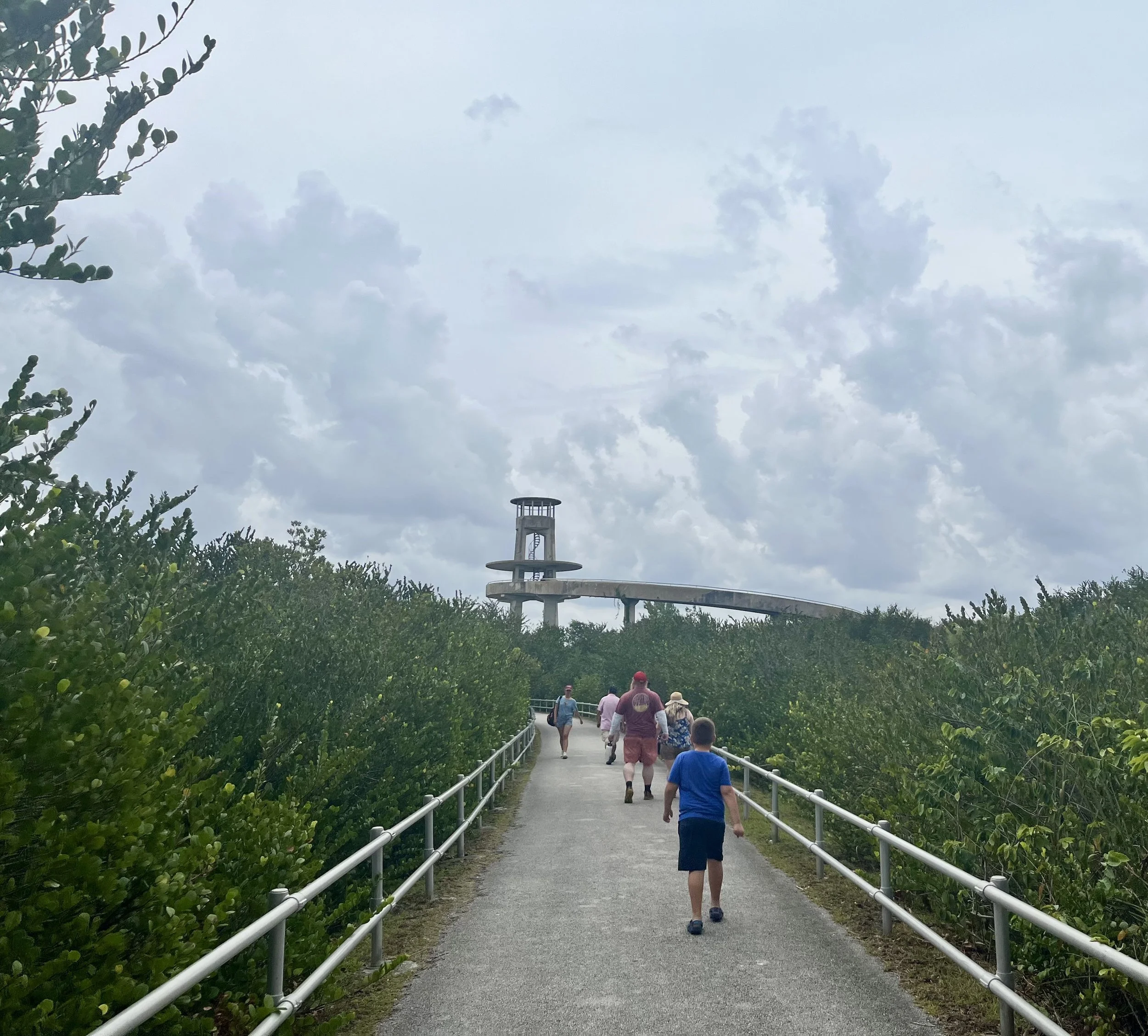 Walking toward the observation tower. The sky felt enormous.