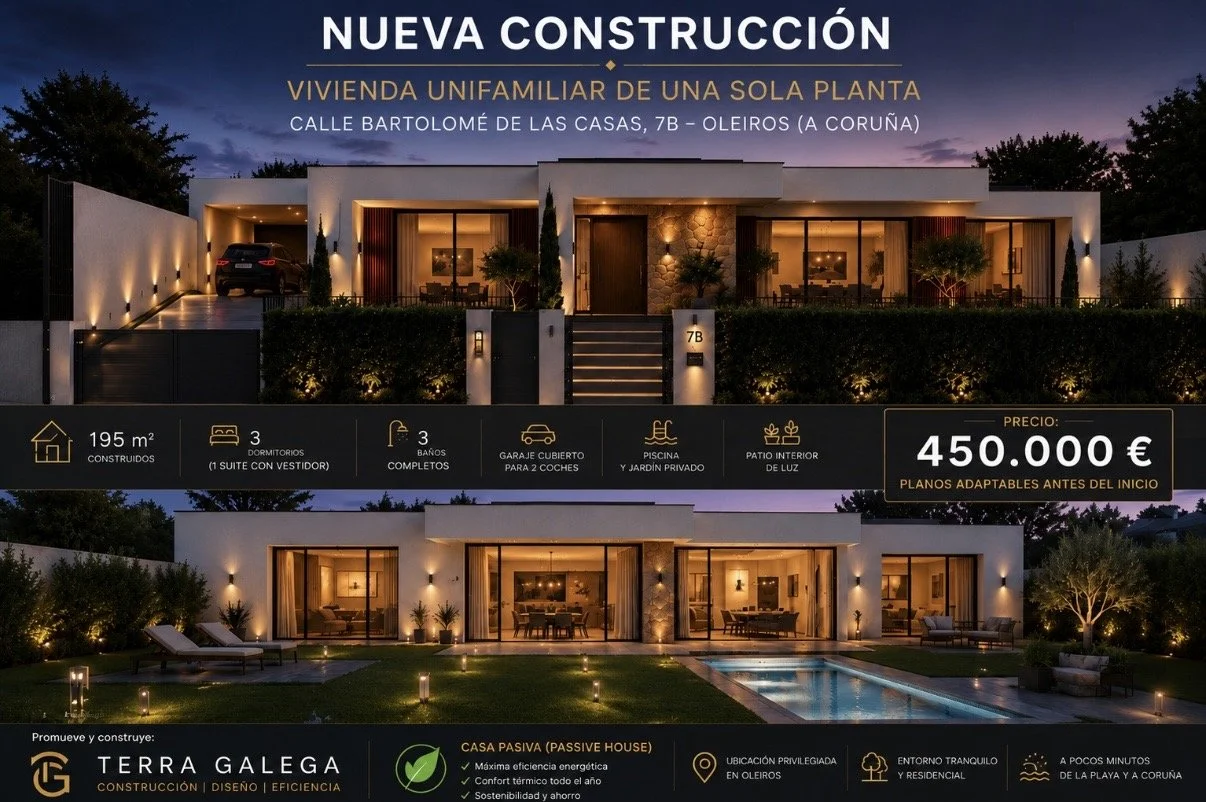 CASA NUEVA EN OLEIROS , GALICIA . NUEVA CONSTRUCCIÓN