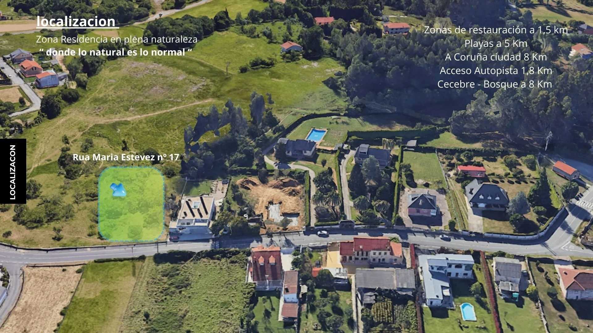 Obra nueva en Oleiros , Mapa de Localizacion . Nos - Oleiros