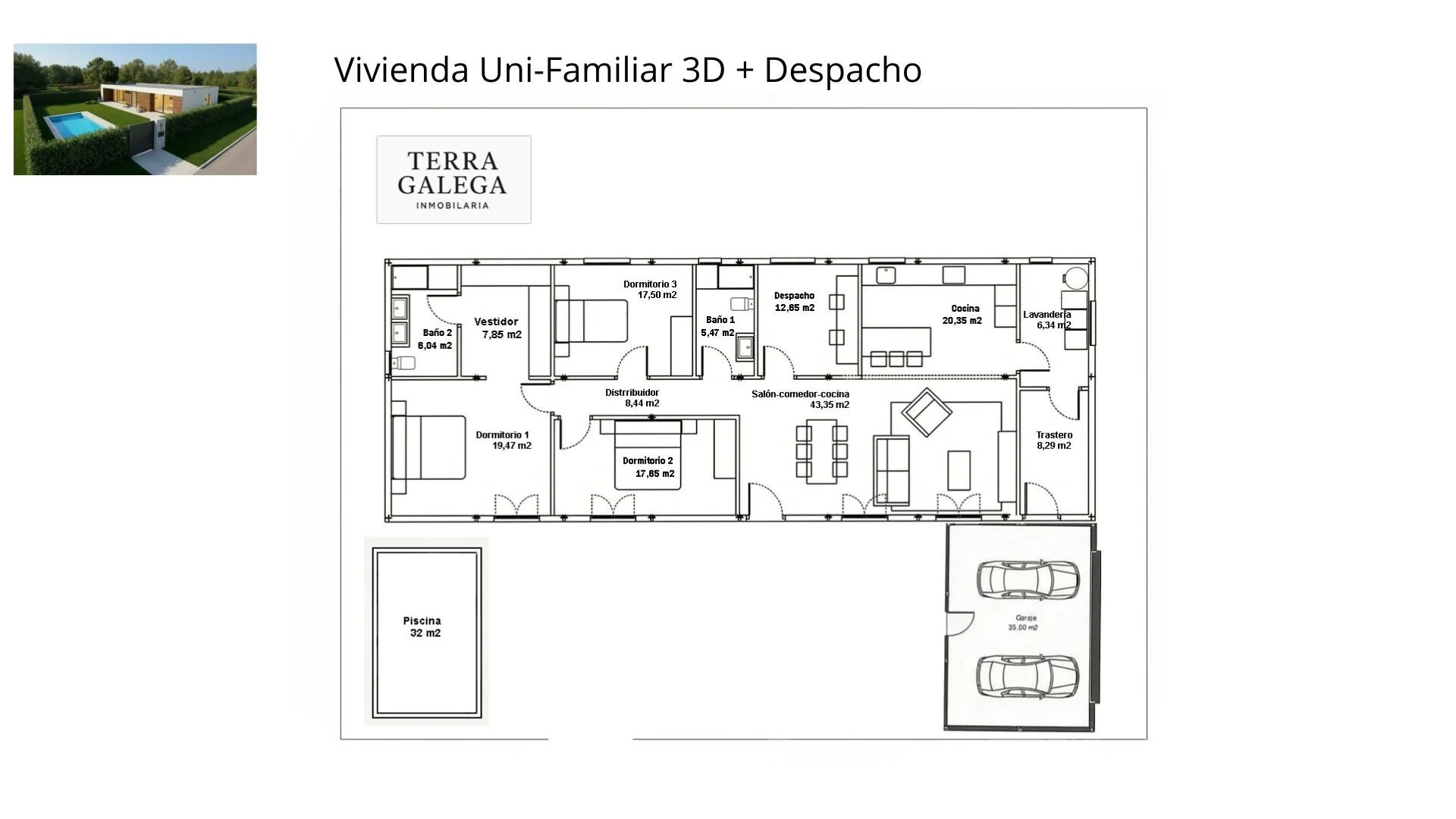 Plano de Casa Obra nueva en Oleiros . Nueva Construcción. Casa Unifamiliar Oleiros , A Coruña