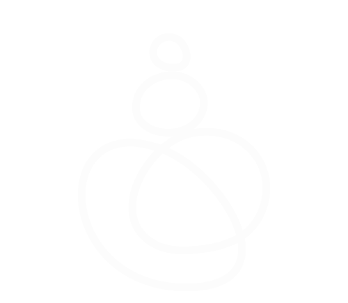 An artistic drawing of a cairn, it represents harmony.