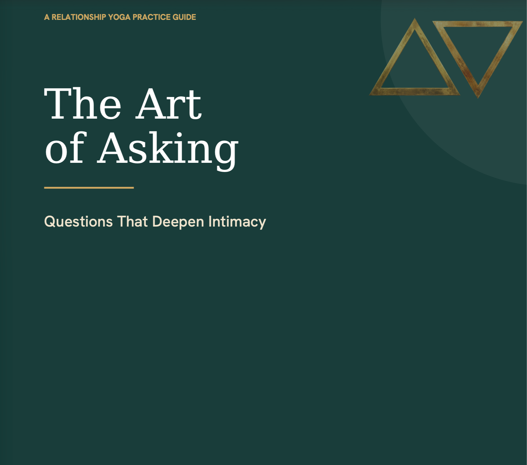Asking Good Questions to Build Intimacy