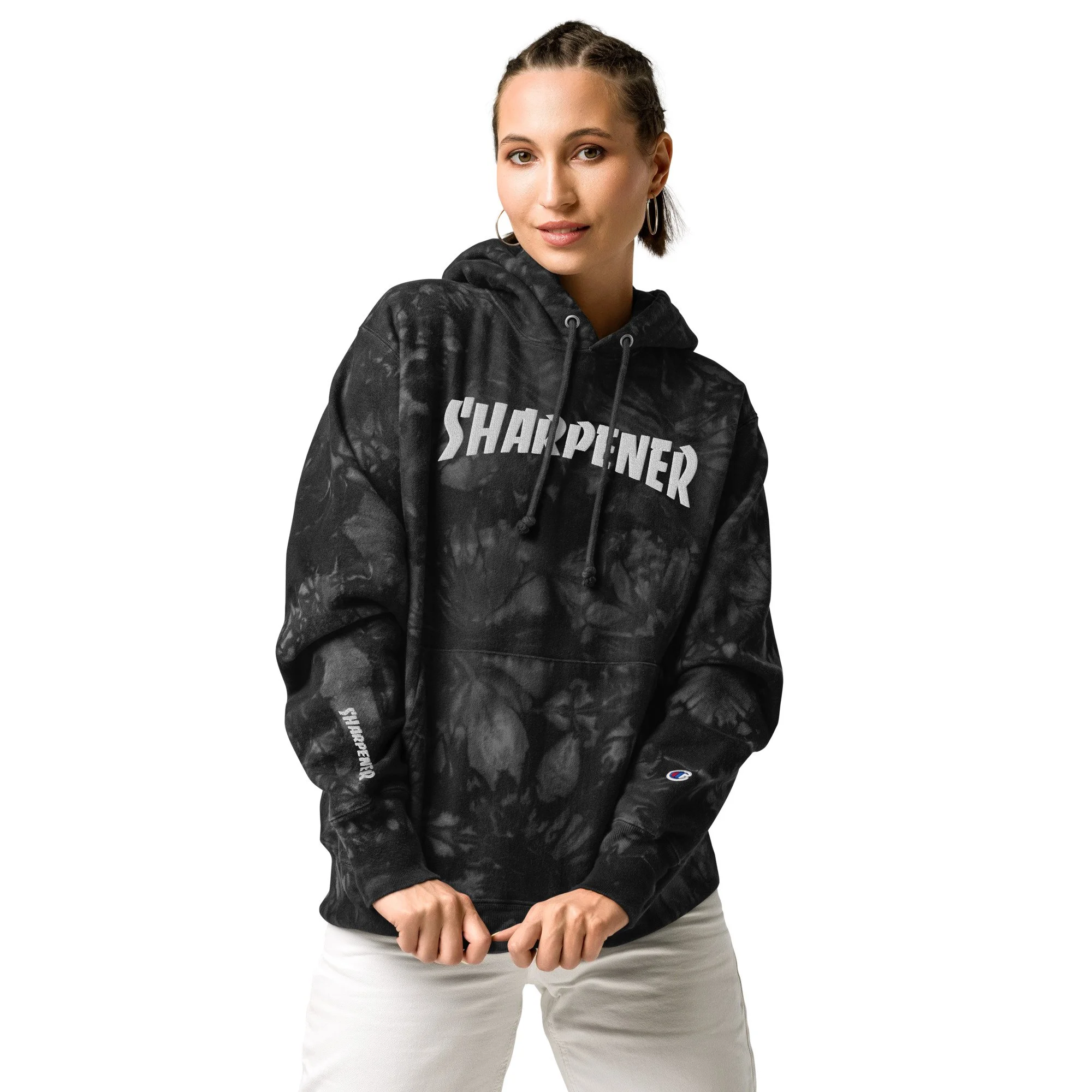 Sharpener Embroidered Tie-Dye Hoodie