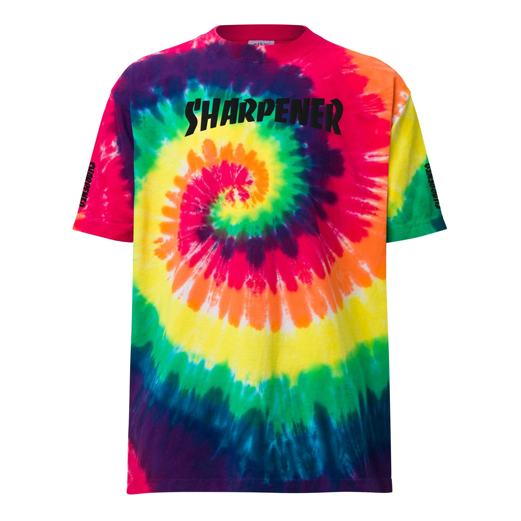 Sharpener Oversized Embroidered Tie-Dye t-shirt