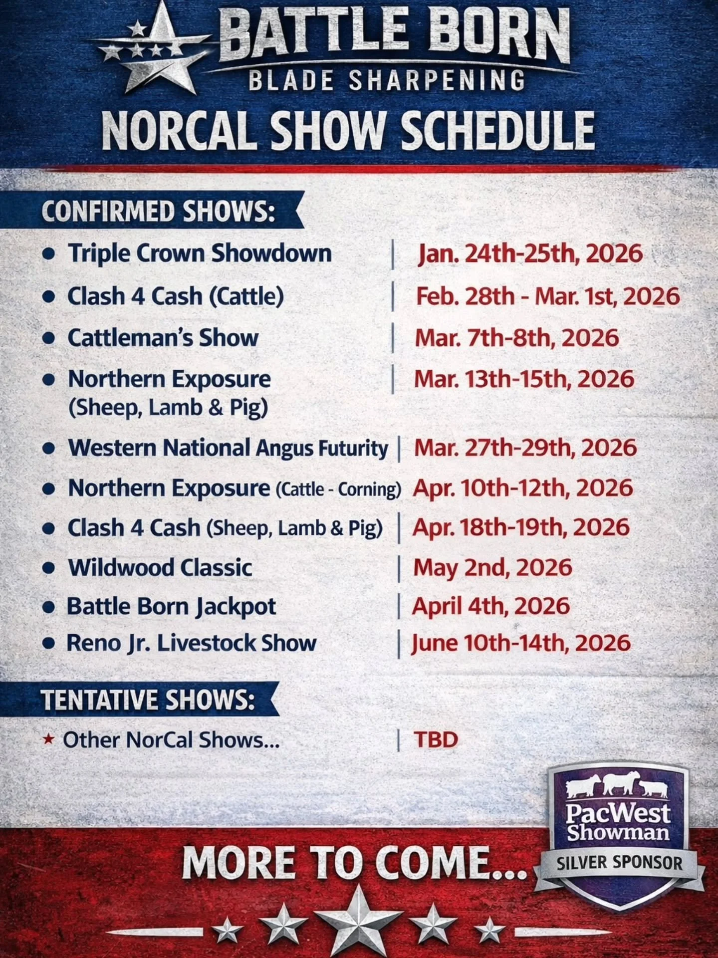 A portion of proceeds goes back into the industry.
Supporting youth livestock development programs
Buckle and banner sponsorships. 

Reinvesting into the shows and exhibitors that keep this alive. 

We&rsquo;re also committed to education &mdash; rea