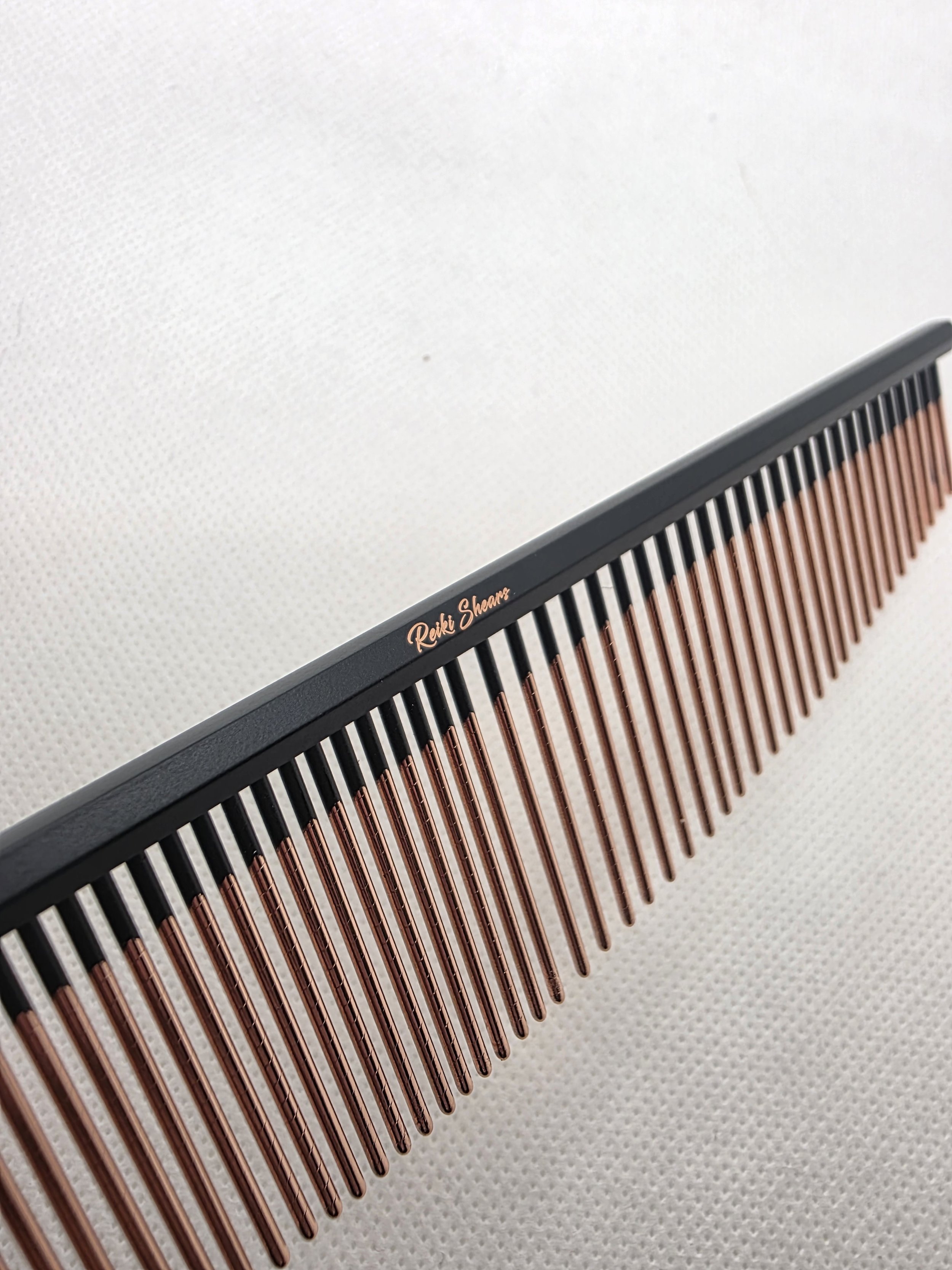 Reiki Shears - Spiral Ground Copper Half Moon Comb