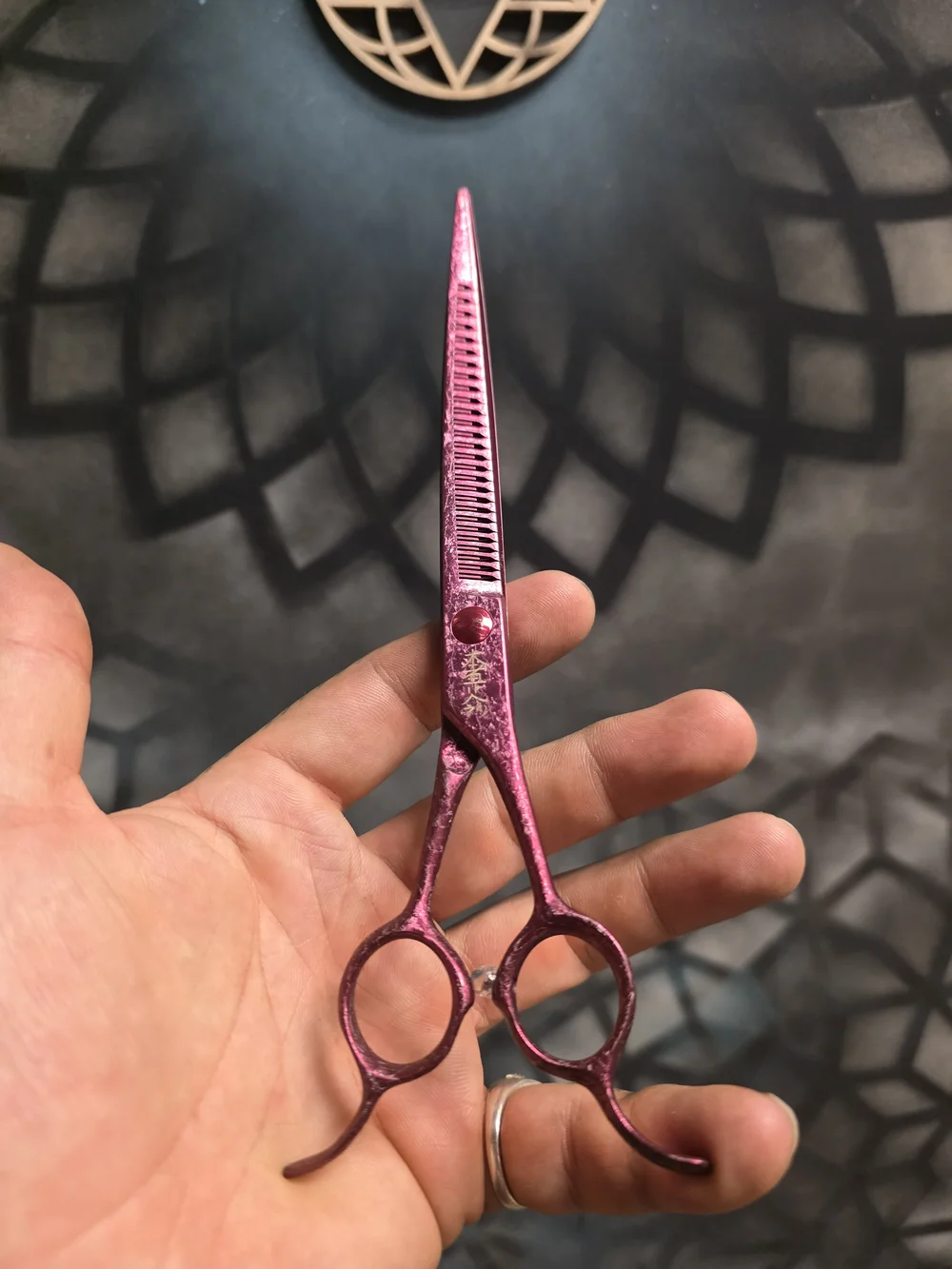 Reiki Shears - Curved Blender Unicorn Pink