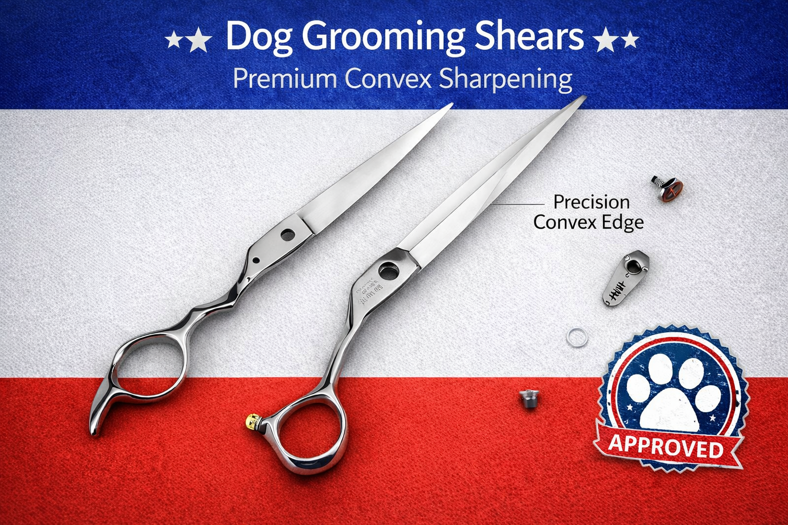 Dog Grooming Shears | Premium Convex Sharpening