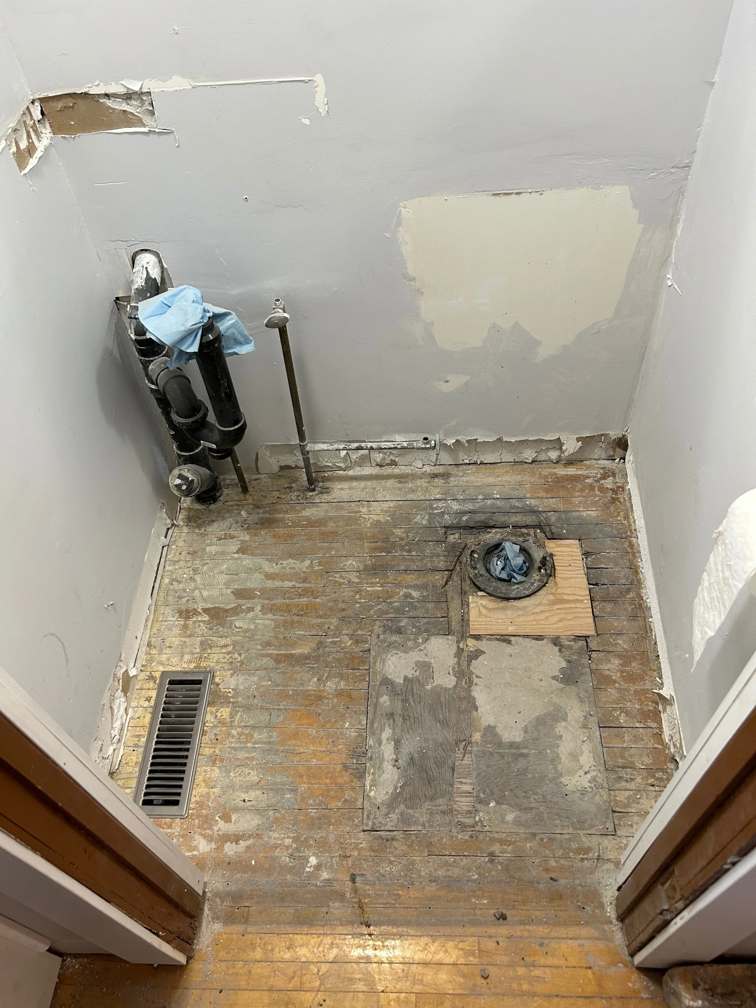 Powder Room Floor - Demo