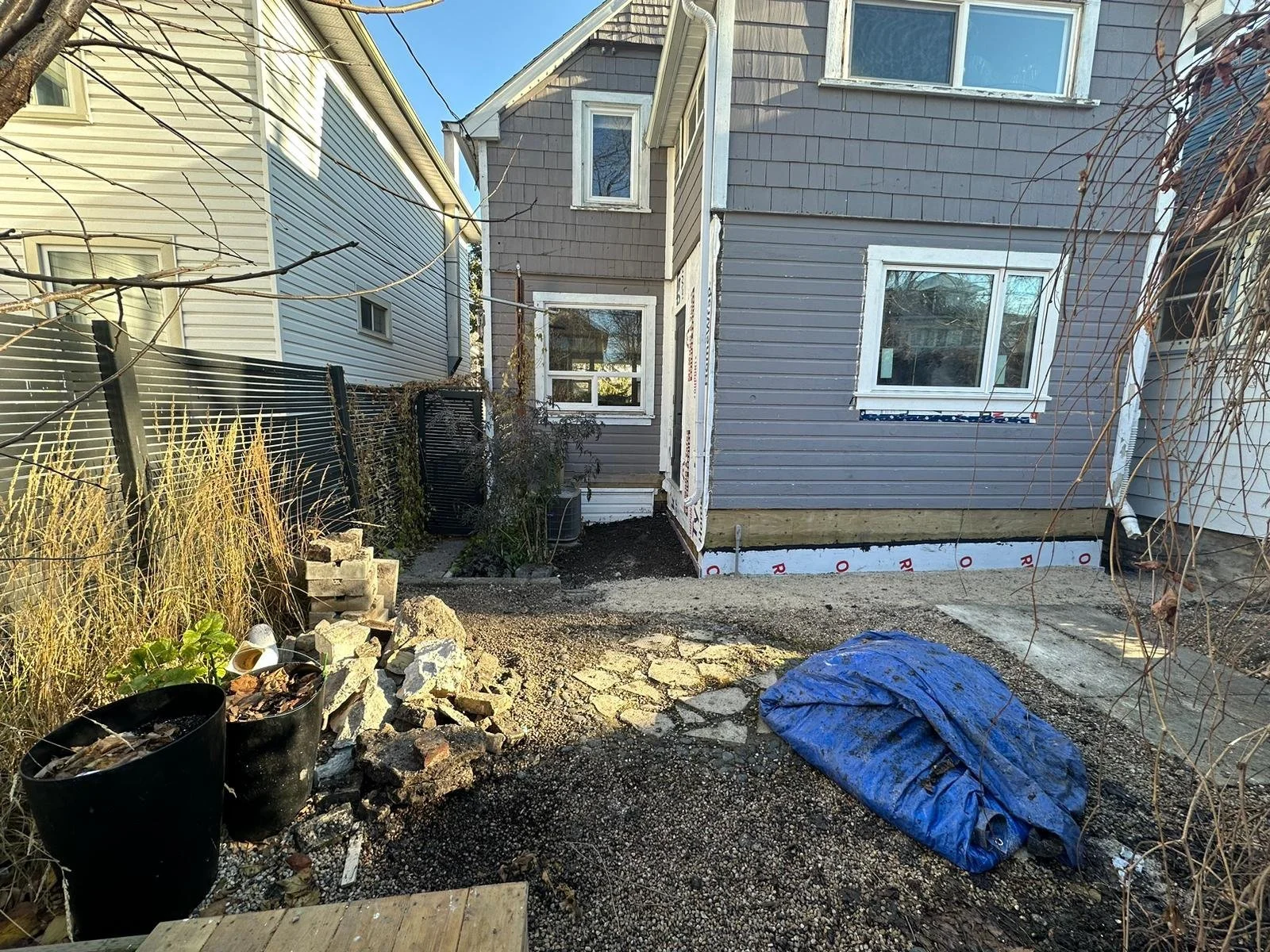 House wrap starts to go on