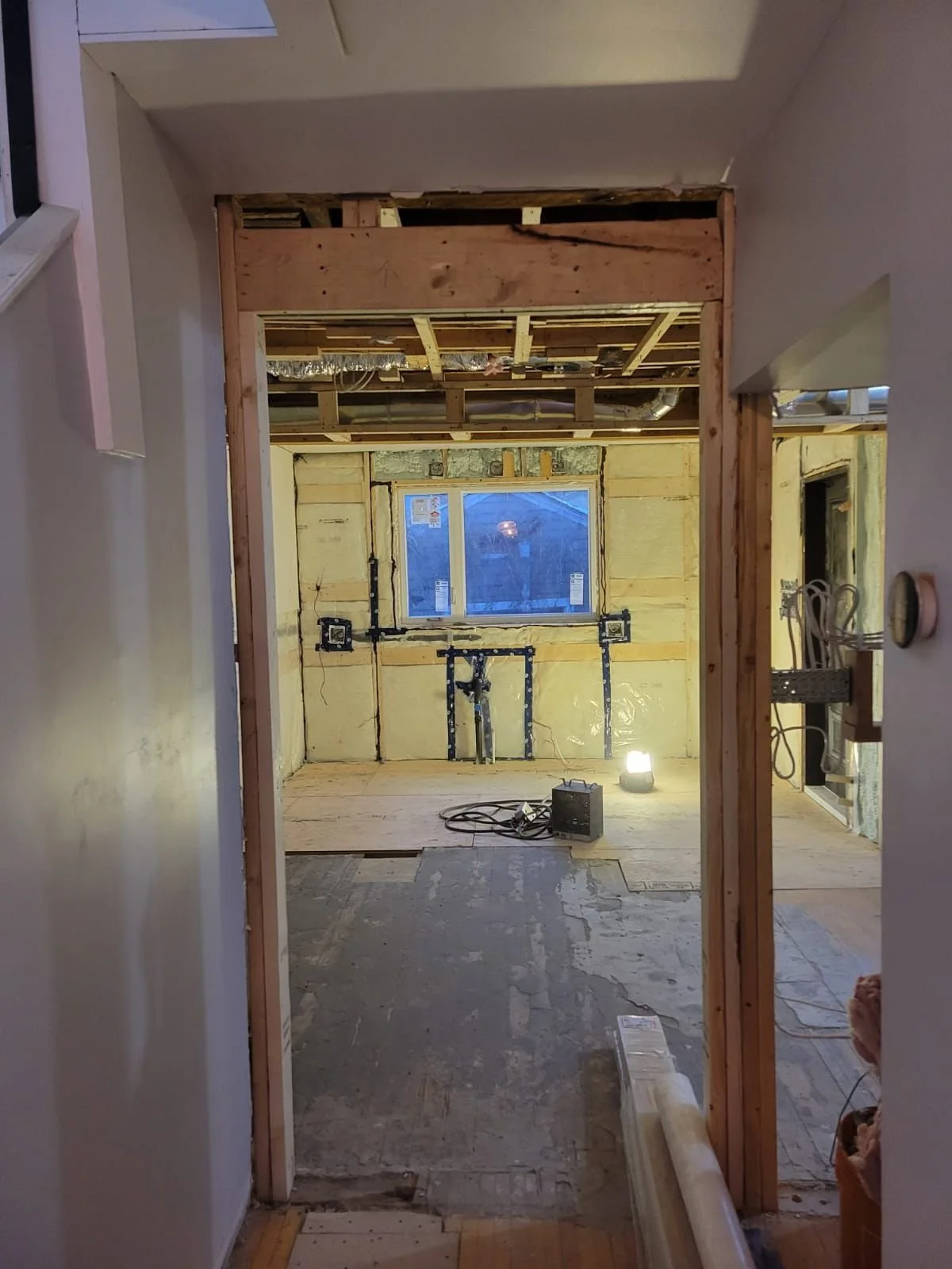 Rough-ins, insulation and vapour barrier