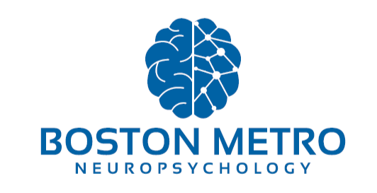 Logo of Boston Metro Neuropsychology featuring a stylized brain design with interconnected nodes.