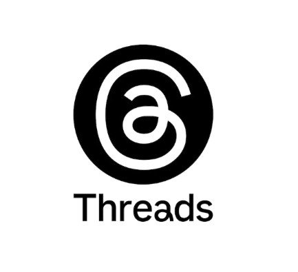 Logo with an abstract thread design and the word 'Threads' below.