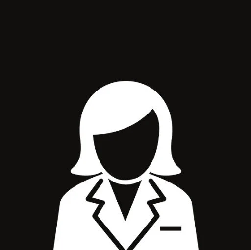 Icon of a person with shoulder-length hair wearing a blazer, representing a female professional.