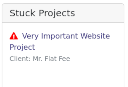 A stuck project showing up on the Hibiscus dashboard.