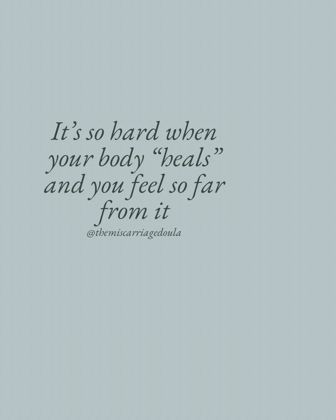 When I say &ldquo;healing isn&rsquo;t linear&rdquo; &mdash; this is exactly what I&rsquo;m referring to. The fact that our body can heal but our mind and emotions cannot heal, is something that goes completely unnoticed in the pregnancy loss communit