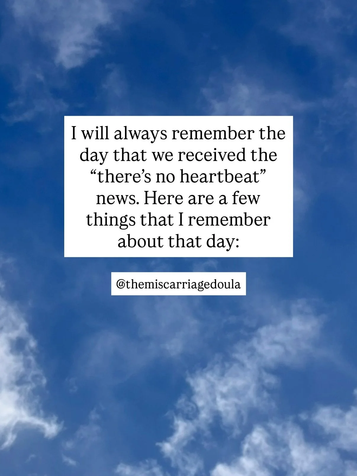 The sky always reminds me of my hardest days and today is one of those times, so I&rsquo;m sharing with all of you ❤️

I run into this a lot with other grief in my life where the sky reminds me of the days where I learned that my baby wasn&rsquo;t gr