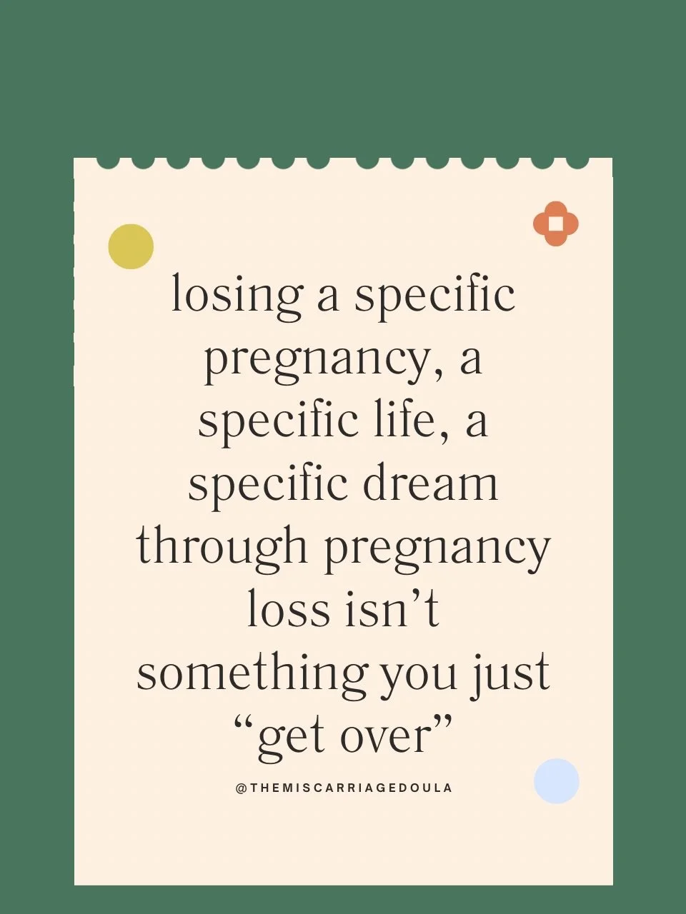 A reminder that you don&rsquo;t have to &ldquo;get over&rdquo; or &ldquo;move on&rdquo; after pregnancy loss. Society doesn&rsquo;t always make space for grief and these sentiments are proof of that.

You can&rsquo;t control your grief.

All you can 