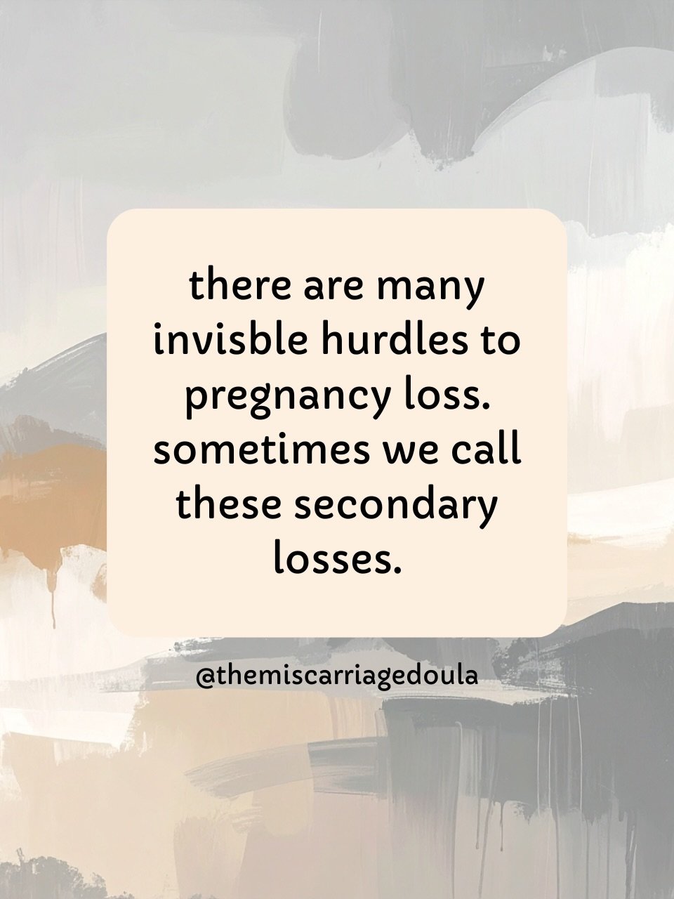 secondary losses are what help me explain the intensity of grief after the loss of a pregnancy or the loss of a baby.

one thing I have clients do is create a list (an actual list) of secondary losses so they can visualize how big this grief really i