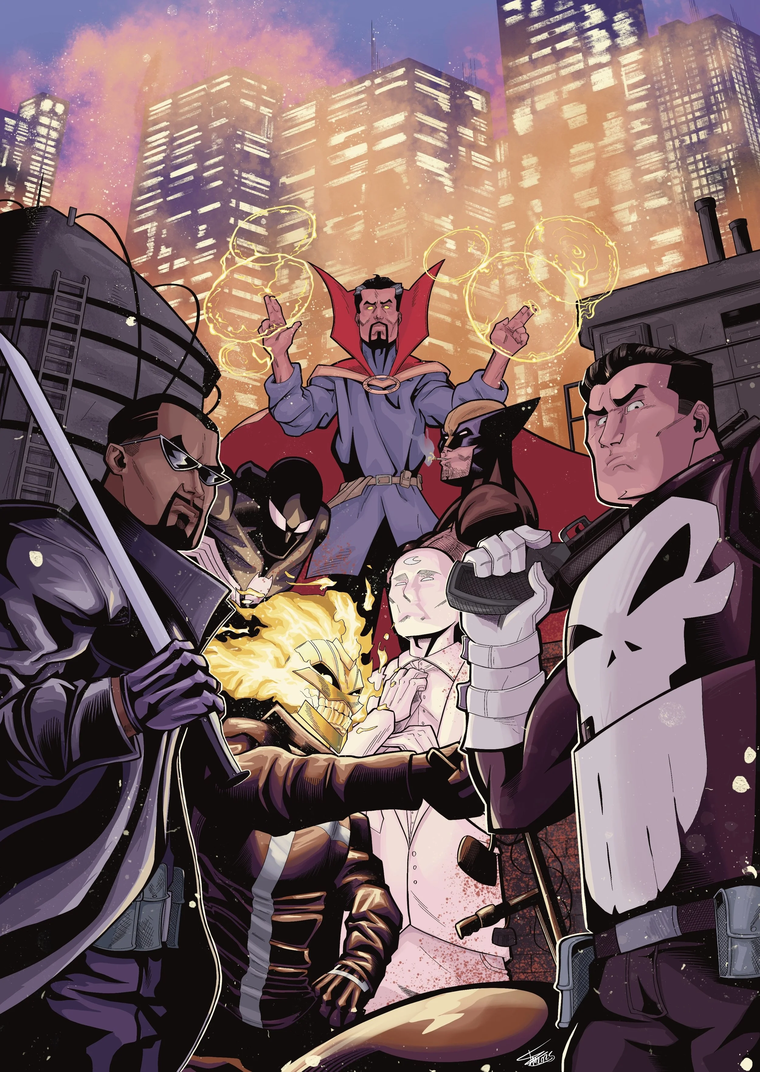 Midnight Sons Cover (Smallwood) Redraw Print