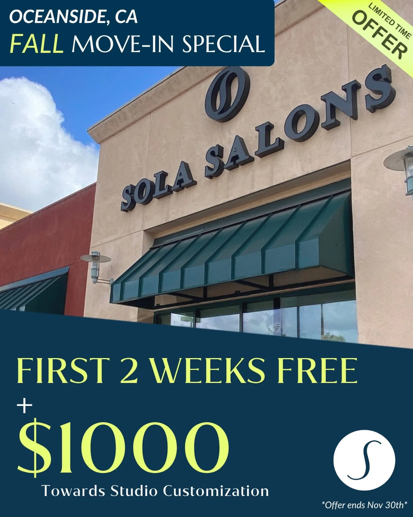 Sola Oceanside 💙 4161 Oceanside Blvd., Oceanside, CA 92056 📍 Text our leasing line to book a tour this Fall. +1 (858) 330-0177 📲

#oceansidehairstylist #oceansideesthetician #oceansidebarber #fyp #explore